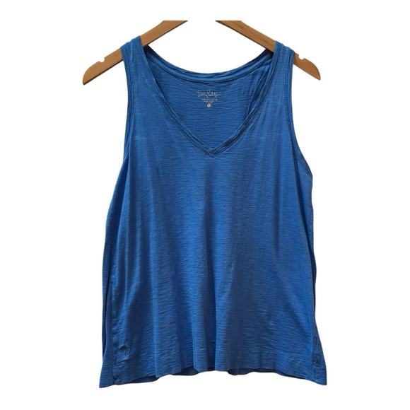 Lilly Pulitzer Tops - Lilly Pulitzer Blue Raceback  Preppy Summer Loose Fit Tank Top Size S